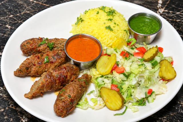 Lamb Seekh Kebab.